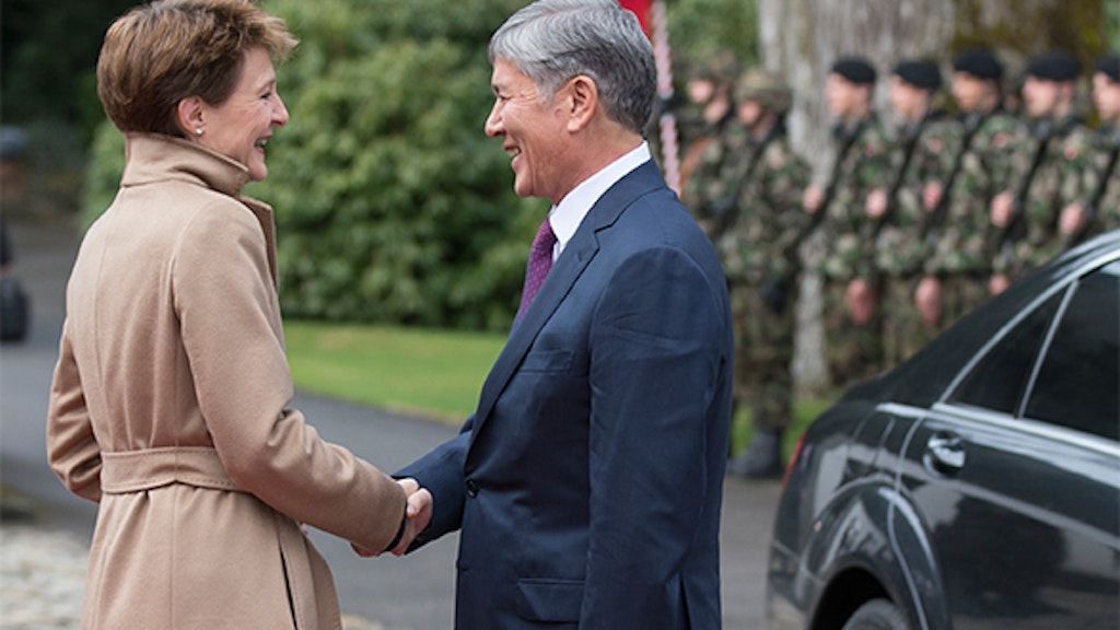 Kyrgyz President Almazbek Atambaev pays official visit to Bern