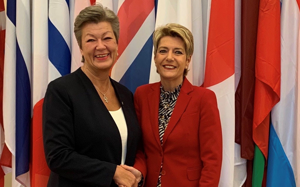 Première rencontre entre la nouvelle commissaire européenne aux affaires intérieures Ylva Johansson et la conseillère fédérale Karin Keller Sutter