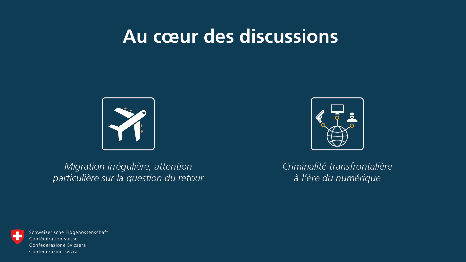 Thèmes: migration irrégulière et criminalité transfrontalière