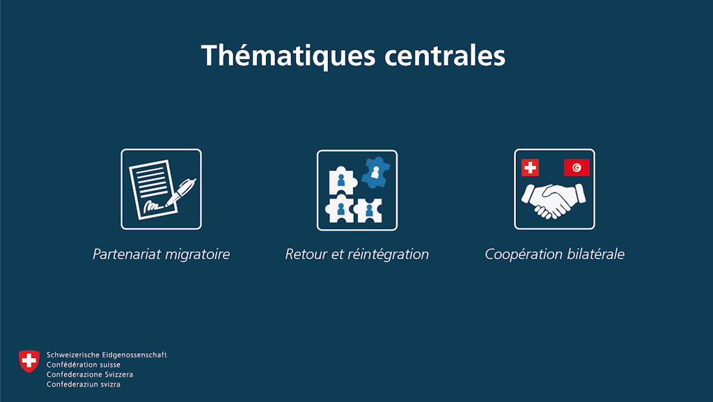 Thématiques centrales : Partenariat migratoire. Retour et réintégration. Coopération bilatérale.